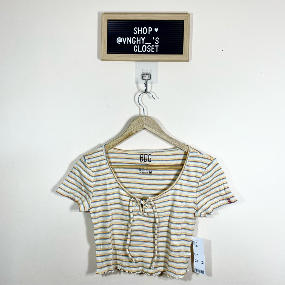 Urban outfitters BDG Abby Lace-Up Cropped Tee